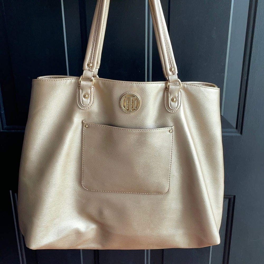Large gold Tommy Hilfiger bag